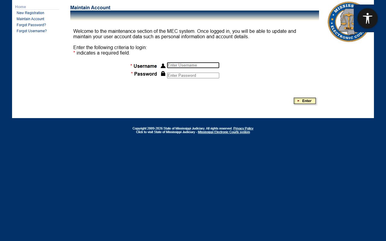Monroe County court records access through PAMEC online registration