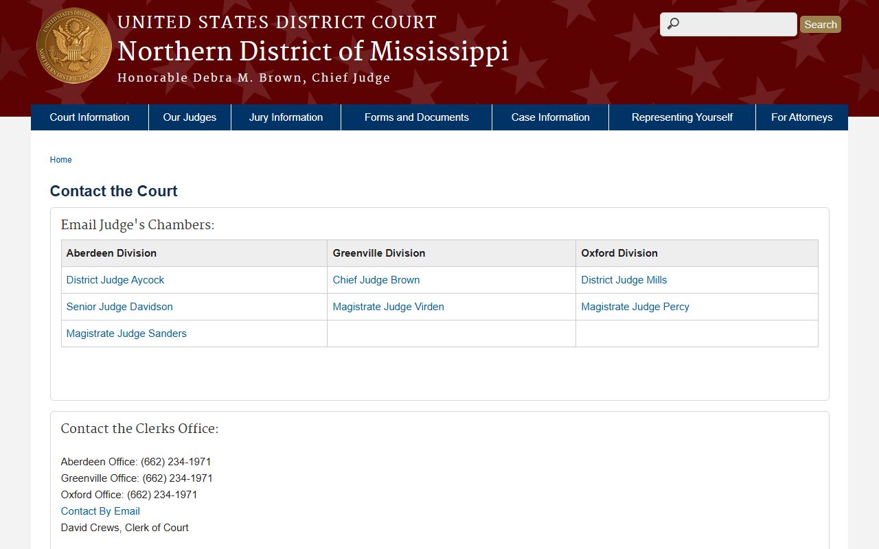 Monroe County federal court records clerk contact for the Northern District