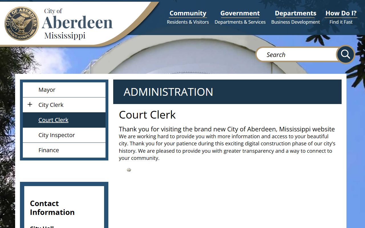 Monroe County arrest records and court charge clerk contact in Aberdeen