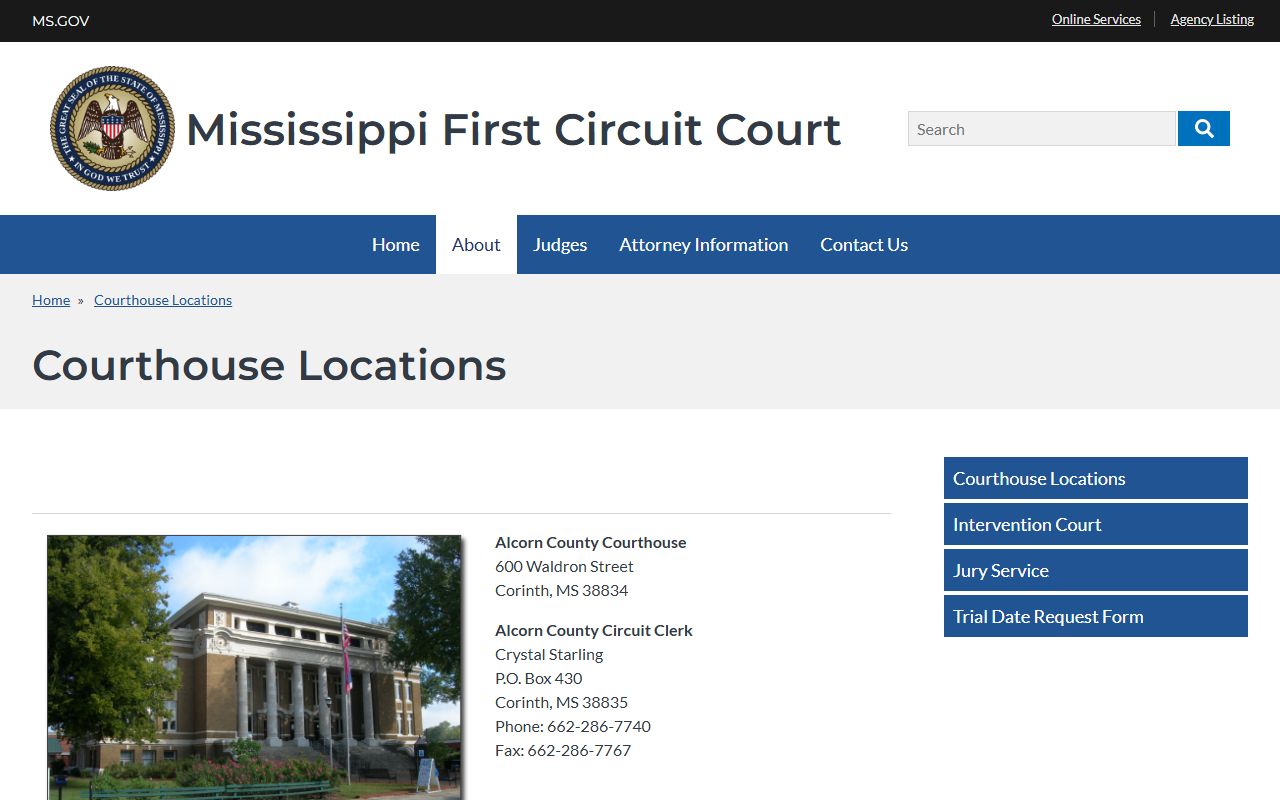 First Circuit courthouse locations page serving Monroe County court records